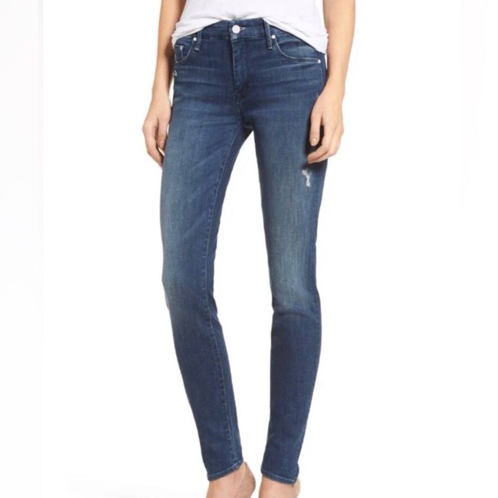 EUC...Womens Mother The Looker jeans in dark graffiti wash